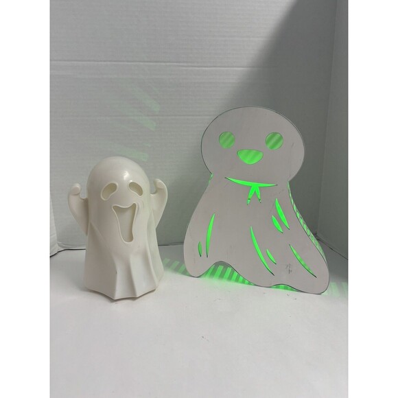 Ghost Light up Sign & Vintage Ghost Lot - Picture 1 of 6